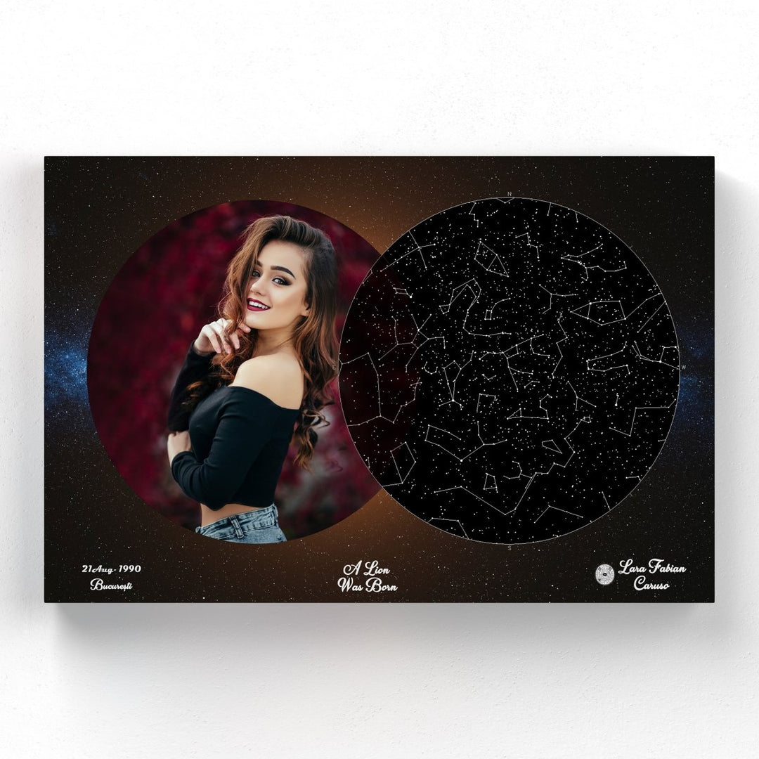 Tablou Personalizat - Harta Stelelor + Melodie - Eclipse - TabloPrint