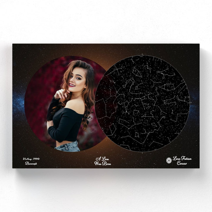 Tablou Personalizat - Harta Stelelor + Melodie - Eclipse - TabloPrint