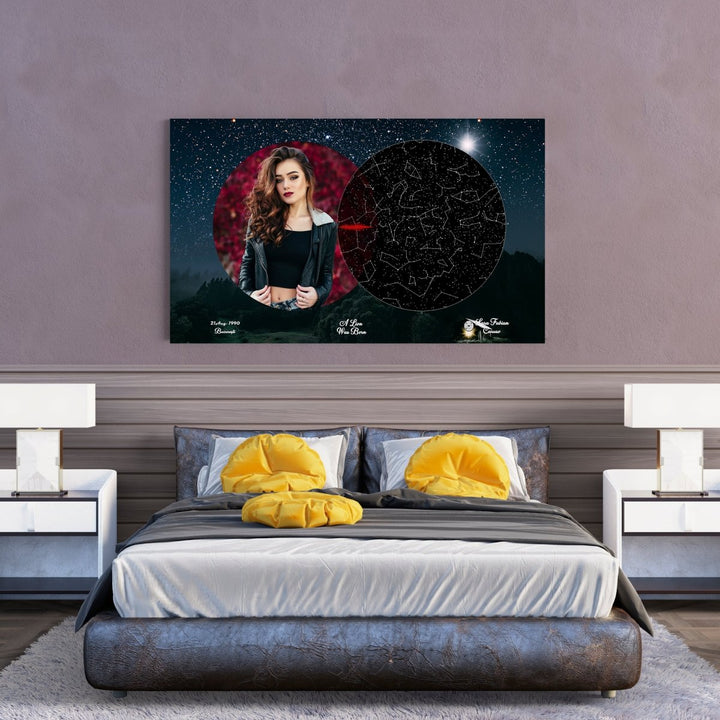 Tablou Personalizat - Harta Stelelor + Melodie - Forest Sky - TabloPrint