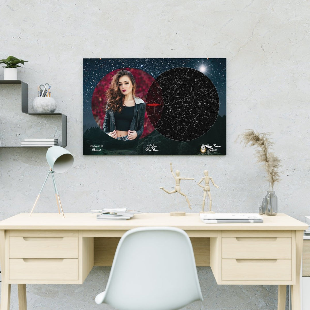 Tablou Personalizat - Harta Stelelor + Melodie - Forest Sky - TabloPrint