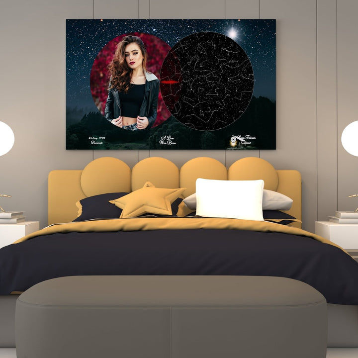 Tablou Personalizat - Harta Stelelor + Melodie - Forest Sky - TabloPrint