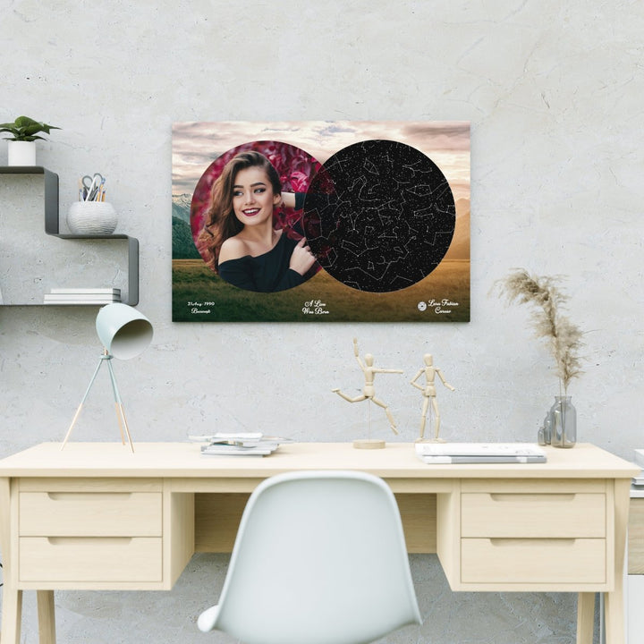 Tablou Personalizat - Harta Stelelor + Melodie - Mountain - TabloPrint