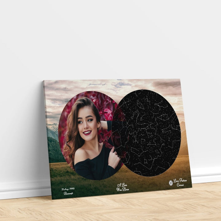 Tablou Personalizat - Harta Stelelor + Melodie - Mountain - TabloPrint