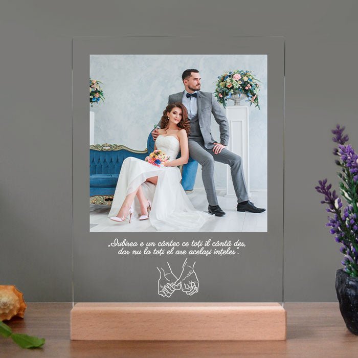 Tablou Personalizat Poza si Text - Placheta Hands 2 - TabloPrint