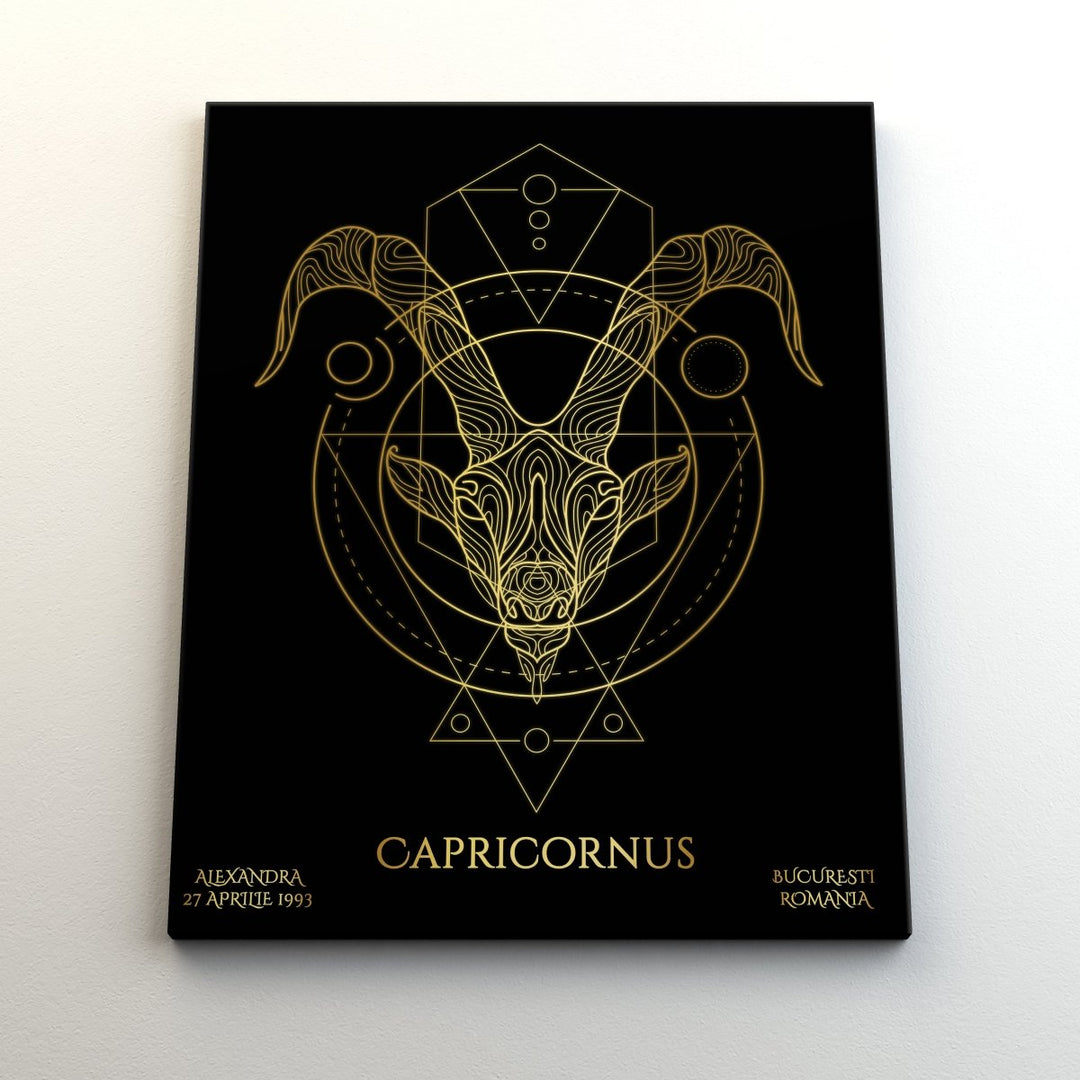 Tablou Zodiac Personalizat Luxury - Capricorn - TabloPrint