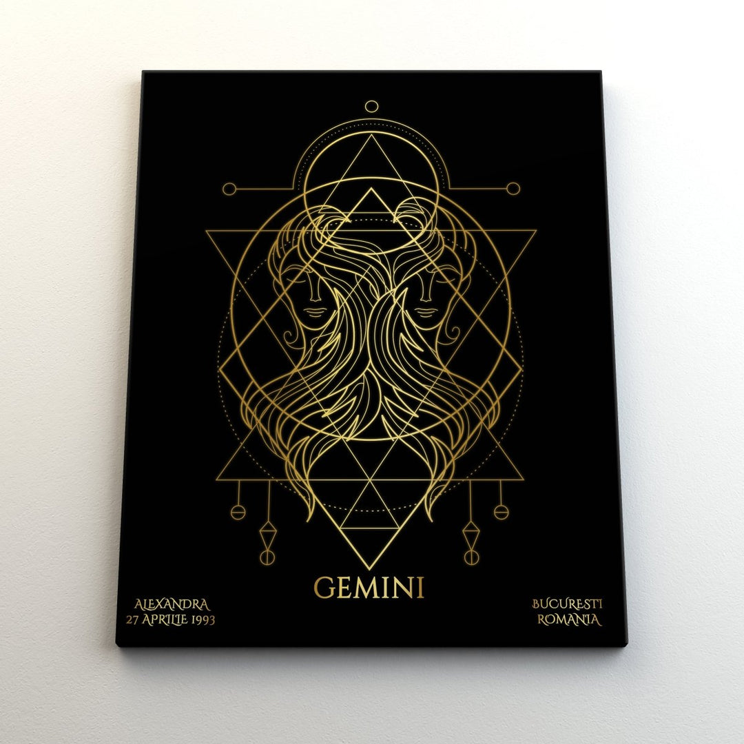 Tablou Zodiac Personalizat Luxury - Gemeni - TabloPrint