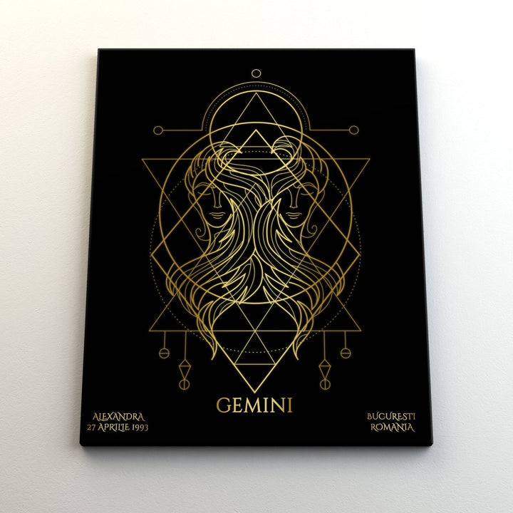 Tablou Zodiac Personalizat Luxury - Gemeni - TabloPrint