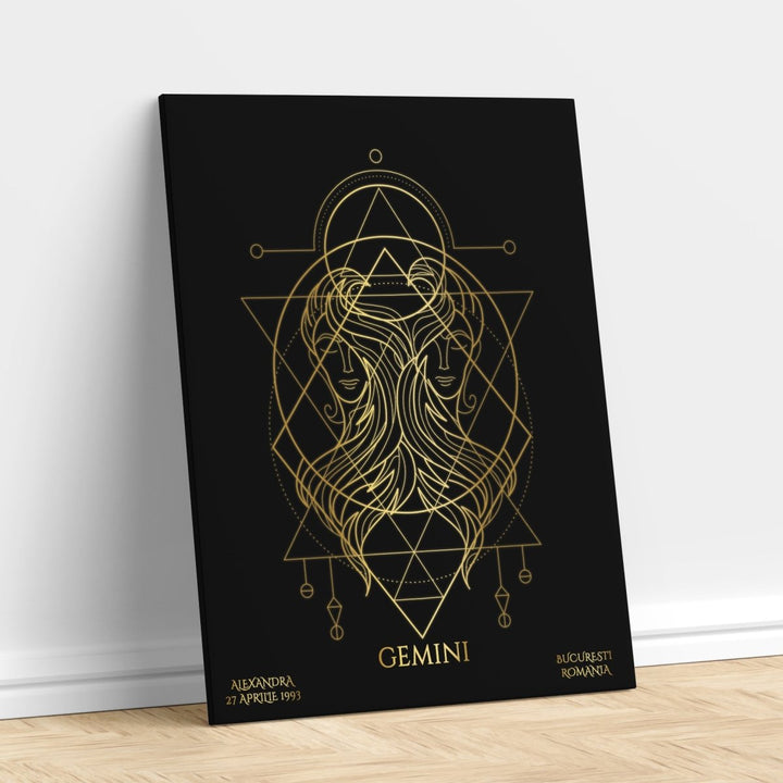 Tablou Zodiac Personalizat Luxury - Gemeni - TabloPrint