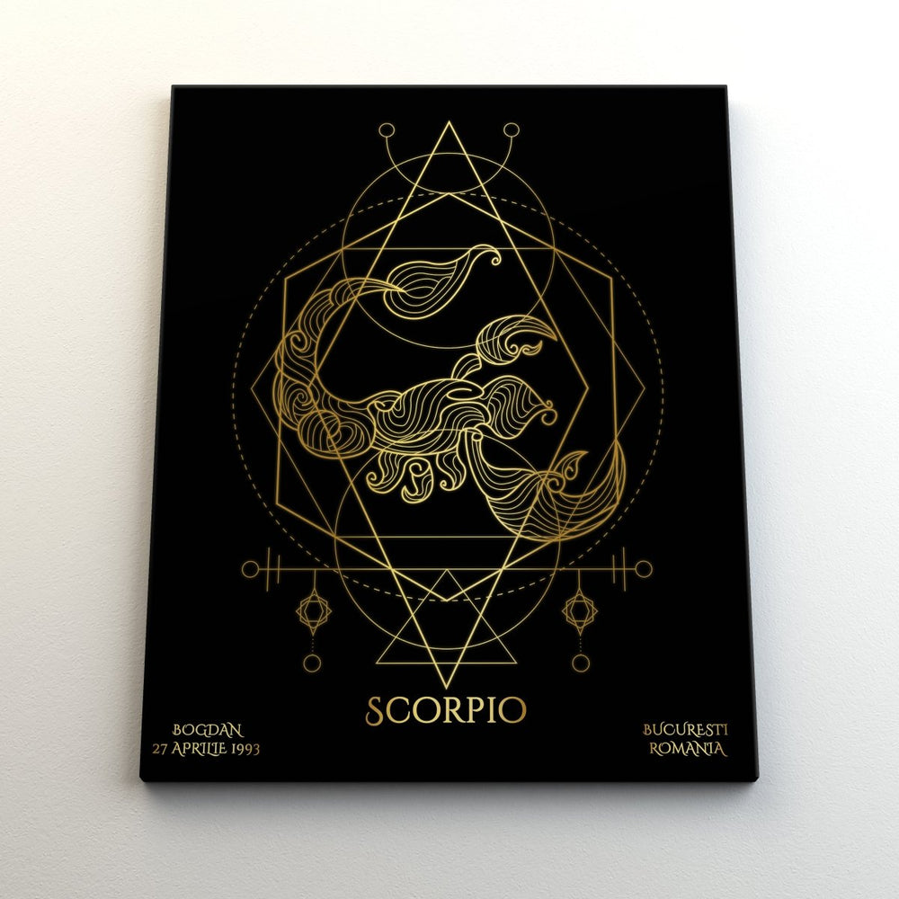 Tablou Zodiac Personalizat Luxury - Scorpion - TabloPrint