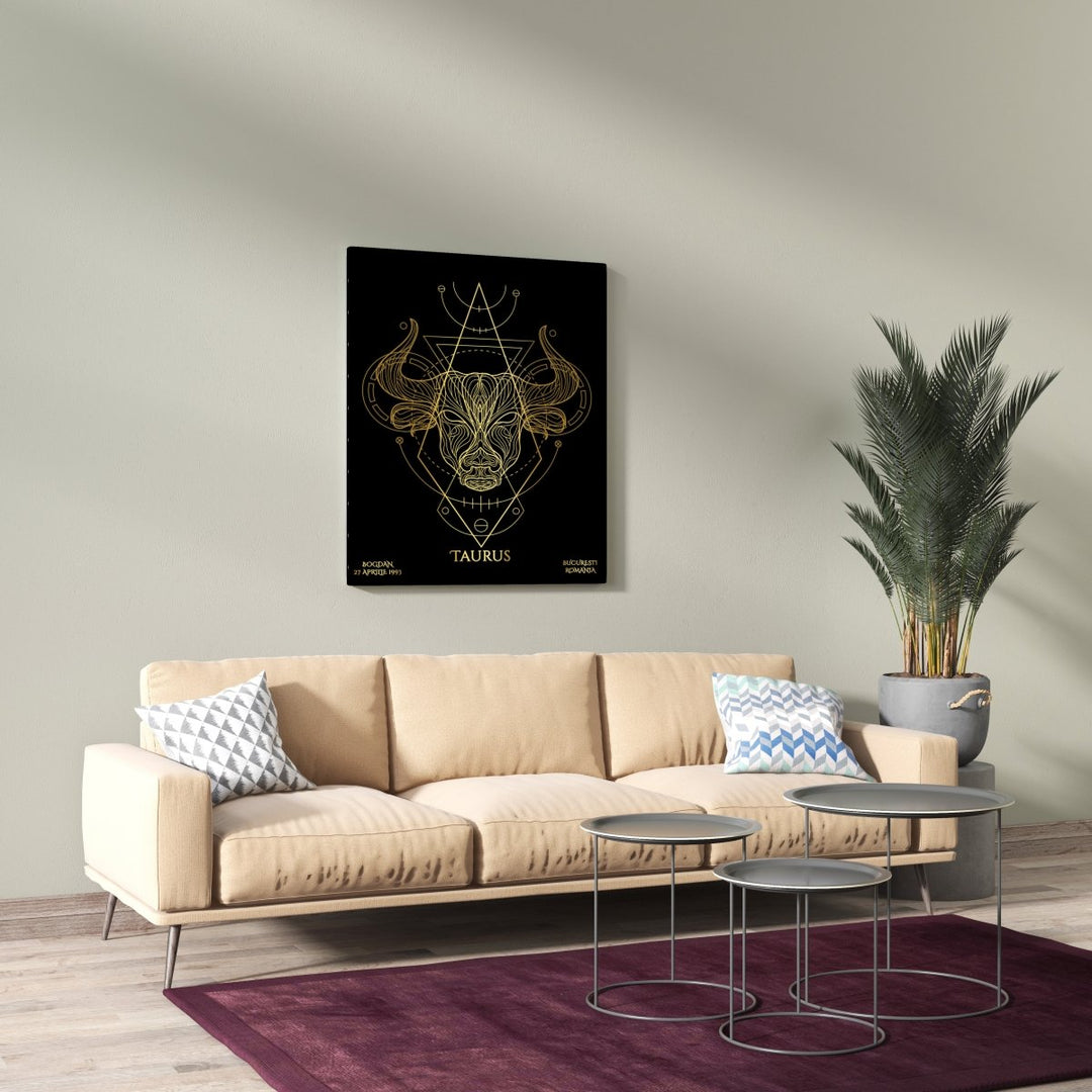 Tablou Zodiac Personalizat Luxury - Taur - TabloPrint