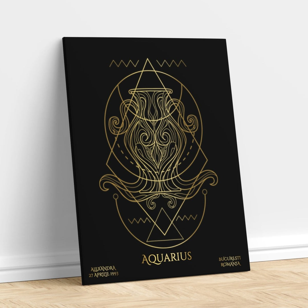 Tablou Zodiac Personalizat Luxury - Varsator - TabloPrint