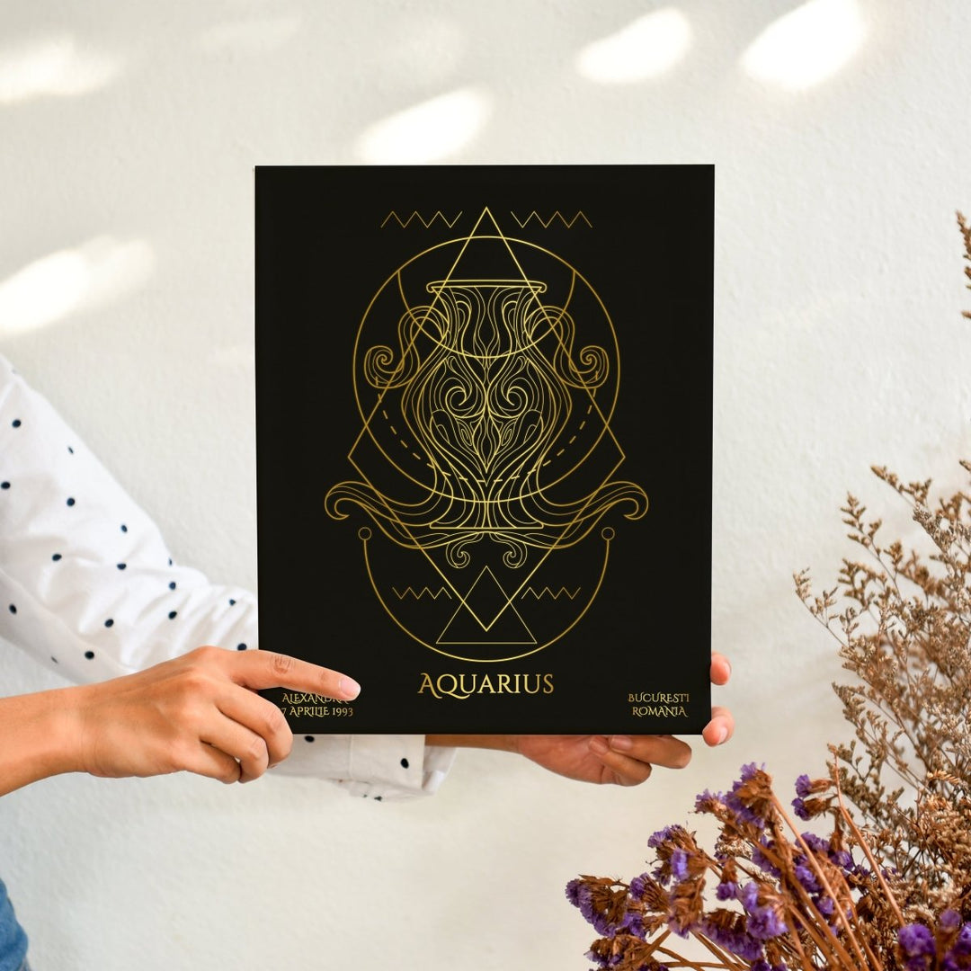 Tablou Zodiac Personalizat Luxury - Varsator - TabloPrint